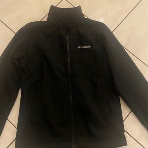 black windbreaker
